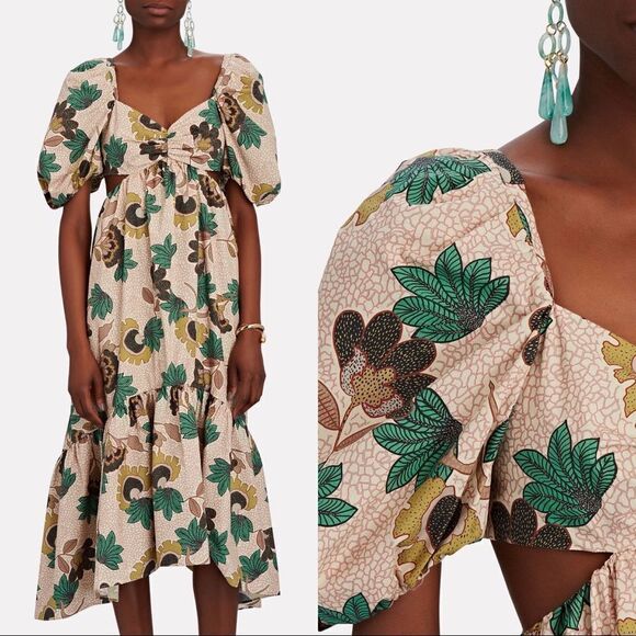 Autumn Adeigbo Womens Midege Dress - Pink Floral Size 14 - Picture 6 of 12